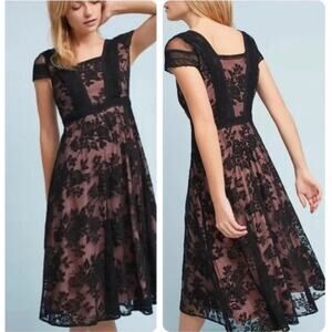Moulinette Soeurs Anthropologie Malia Black Lace Dress